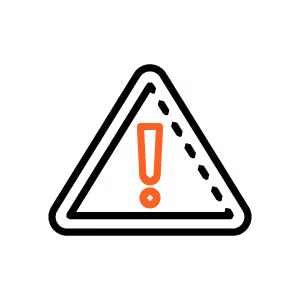 Icon Warndreieck ruft zur Achtung auf