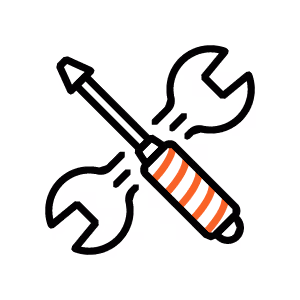 Schraubendreher und Maulschlüssel